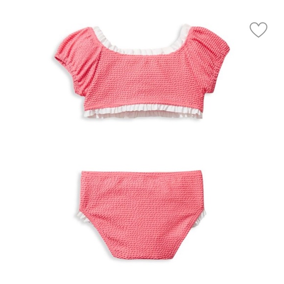 JANIE AND JACK
Girl's Textured 2-Piece Swimsuit  Floral Detail NWT Size 12 - Picture 2 of 7